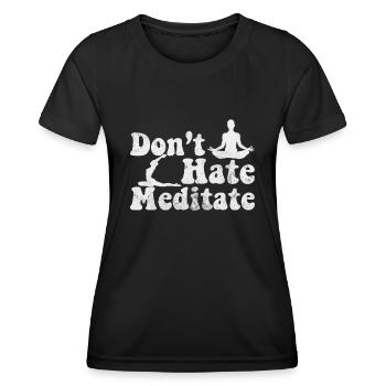 Meditation - Frauen Funktions-T-Shirt - Schwarz - Vorne - AI Model Female 172 light (172cm)