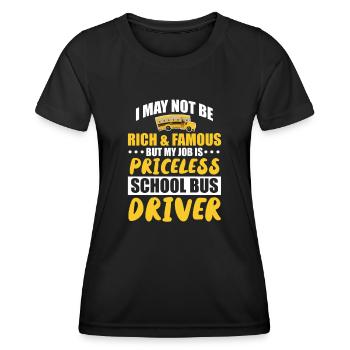Chauffeur de bus Chauffeur de bus Bus Schuhlbus cadeau - T-shirt sport Femme - noir - Devant - AI Model Female 172 light (172cm)