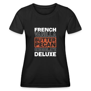 Schokolade Schoko Essen Kakao Geschenk - Frauen Funktions-T-Shirt - Schwarz - Vorne - AI Model Female 172 light (172cm)