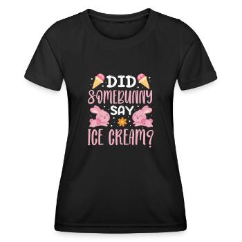 Ice Cream Ice Cream Ice Cream Summer Gift - Women's Functional T-Shirt - black - Front - AI Model Female 172 light (172cm)