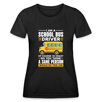 Chauffeur de bus Chauffeur de bus Bus Schuhlbus cadeau - T-shirt sport Femme - noir - Devant - AI Model Female 172 light (172cm)