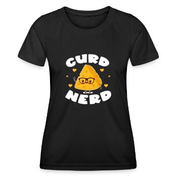 Cheese Cheesecake Food Gift - Women's Functional T-Shirt - black - Front - AI Model Female 172 light (172cm)