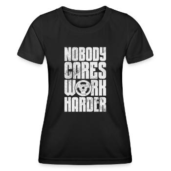 Bodybuilder - Frauen Funktions-T-Shirt - Schwarz - Vorne - AI Model Female 172 light (172cm)