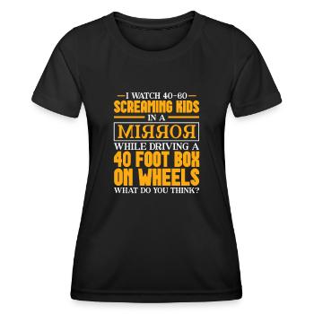 Chauffeur de bus Chauffeur de bus Bus Schuhlbus cadeau - T-shirt sport Femme - noir - Devant - AI Model Female 172 light (172cm)
