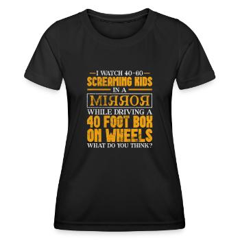 Busfahrer - Frauen Funktions-T-Shirt - Schwarz - Vorne - AI Model Female 172 light (172cm)
