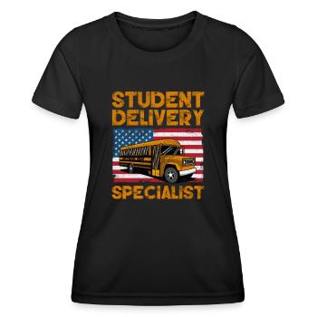 Busfahrer - Frauen Funktions-T-Shirt - Schwarz - Vorne - AI Model Female 172 light (172cm)