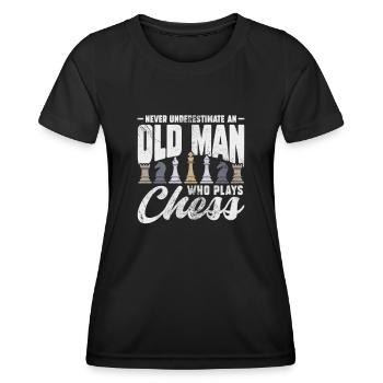 Schach - Frauen Funktions-T-Shirt - Schwarz - Vorne - AI Model Female 172 light (172cm)