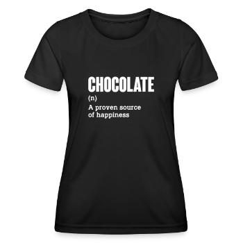 Schokolade Schoko Essen Kakao Geschenk - Frauen Funktions-T-Shirt - Schwarz - Vorne - AI Model Female 172 light (172cm)