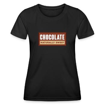Schokolade Schoko Essen Kakao Geschenk - Frauen Funktions-T-Shirt - Schwarz - Vorne - AI Model Female 172 light (172cm)
