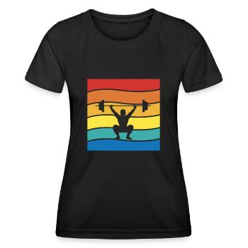 Bodybuilder Body Building Fitness Gym cadeau - T-shirt sport Femme - noir - Devant - AI Model Female 172 light (172cm)