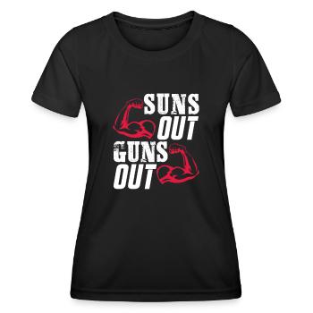 Bodybuilder Body Building Fitness Gym cadeau - T-shirt sport Femme - noir - Devant - AI Model Female 172 light (172cm)