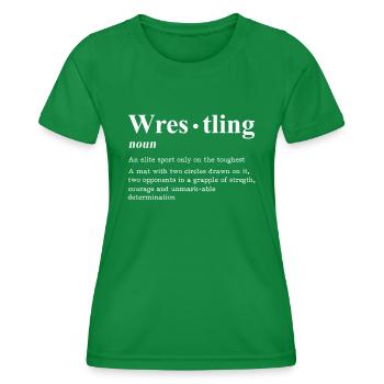 Wrestling Wrestler Kampf Ringen Ringer Geschenk - Frauen Funktions-T-Shirt - Kelly Green - Vorne - AI Model Female 172 dark (172cm)