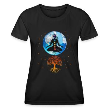 Meditation - Women's Functional T-Shirt - black - Front - AI Model Female 172 light (172cm)