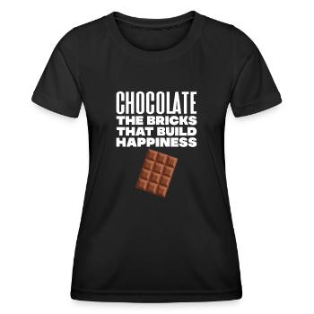 Schokolade Schoko Essen Kakao Geschenk - Frauen Funktions-T-Shirt - Schwarz - Vorne - AI Model Female 172 light (172cm)