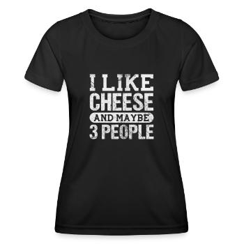 Fromage - T-shirt sport Femme - noir - Devant - AI Model Female 172 light (172cm)