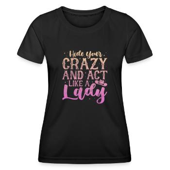 Cow-boy - T-shirt sport Femme - noir - Devant - AI Model Female 172 light (172cm)