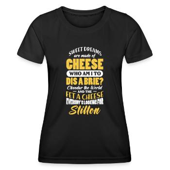 Cheese Cheesecake Food Gift - Women's Functional T-Shirt - black - Front - AI Model Female 172 light (172cm)
