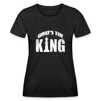 Chess Chessboard Checkmate Chess Player - Women's Functional T-Shirt - black - Front - AI Model Female 172 light (172cm)