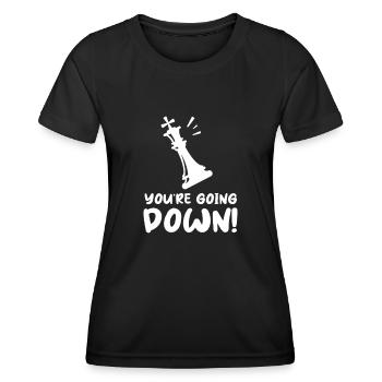Chess Chessboard Checkmate Chess Player - Women's Functional T-Shirt - black - Front - AI Model Female 172 light (172cm)