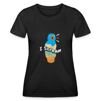 Eiscreme - Frauen Funktions-T-Shirt - Schwarz - Vorne - AI Model Female 172 light (172cm)