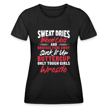 Wrestling Wrestler Fight Wrestling Ringer Gift - Women's Functional T-Shirt - black - Front - AI Model Female 172 light (172cm)