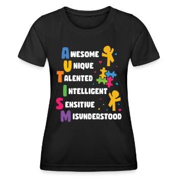 Autismus Awareness Day Autist Geschenk - Frauen Funktions-T-Shirt - Schwarz - Vorne - AI Model Female 172 light (172cm)