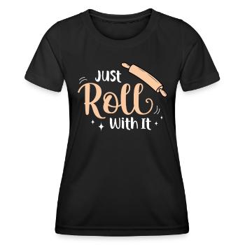 Baker Bakery Bakery Baking Gift - Women's Functional T-Shirt - black - Front - AI Model Female 172 light (172cm)