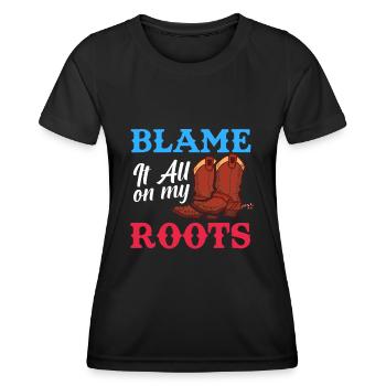 Cadeau de musique country country music - T-shirt sport Femme - noir - Devant - AI Model Female 172 light (172cm)