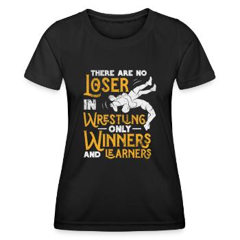 Wrestling - Frauen Funktions-T-Shirt - Schwarz - Vorne - AI Model Female 172 light (172cm)