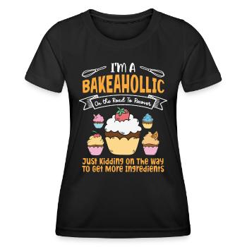 Baker Bakery Bakery Baking Gift - Women's Functional T-Shirt - black - Front - AI Model Female 172 light (172cm)