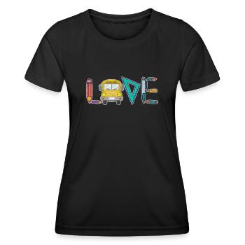 Busfahrer - Frauen Funktions-T-Shirt - Schwarz - Vorne - AI Model Female 172 light (172cm)