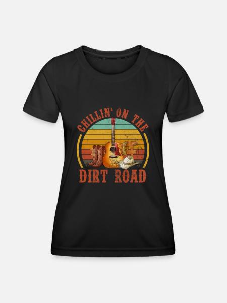 Country - Frauen Funktions-T-Shirt - Schwarz