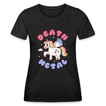 Death Metal Musik Festival Geschenk - Frauen Funktions-T-Shirt - Schwarz - Vorne - AI Model Female 172 light (172cm)