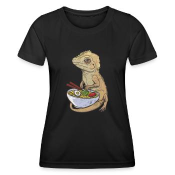 Gecko - T-shirt sport Femme - noir - Devant - AI Model Female 172 light (172cm)