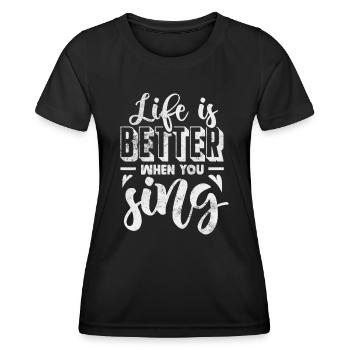 Singer - Women's Functional T-Shirt - black - Front - AI Model Female 172 light (172cm)