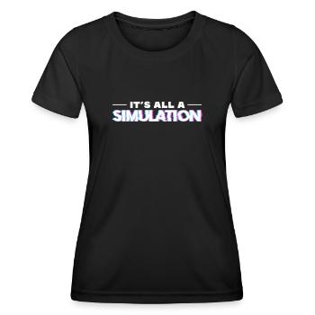 Conspiration théorie du complot cadeau - T-shirt sport Femme - noir - Devant - AI Model Female 172 light (172cm)