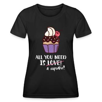 Cupcake - Frauen Funktions-T-Shirt - Schwarz - Vorne - AI Model Female 172 light (172cm)