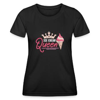Eiscreme - Frauen Funktions-T-Shirt - Schwarz - Vorne - AI Model Female 172 light (172cm)