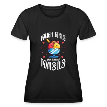 Eiscreme Eis Eiskrem Ice Cream Sommer Geschenk - Frauen Funktions-T-Shirt - Schwarz - Vorne - AI Model Female 172 light (172cm)