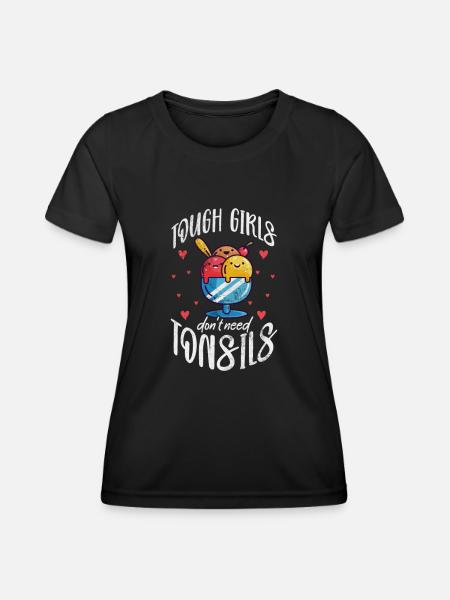 Eiscreme - Frauen Funktions-T-Shirt - Schwarz