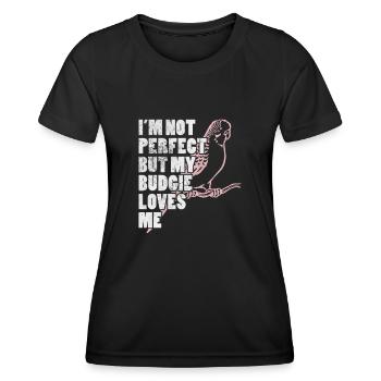 Wellensittich - Frauen Funktions-T-Shirt - Schwarz - Vorne - AI Model Female 172 light (172cm)