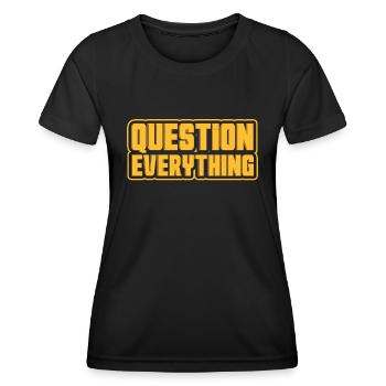 Conspiration théorie du complot cadeau - T-shirt sport Femme - noir - Devant - AI Model Female 172 light (172cm)