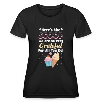 Eiscreme - Frauen Funktions-T-Shirt - Schwarz - Vorne - AI Model Female 172 light (172cm)