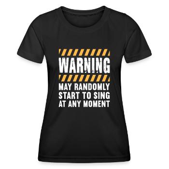 Chanteur chanteur chanteur musicien cadeau - T-shirt sport Femme - noir - Devant - AI Model Female 172 light (172cm)