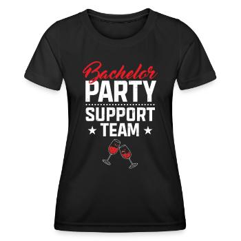 Junggesellin - Frauen Funktions-T-Shirt - Schwarz - Vorne - AI Model Female 172 light (172cm)