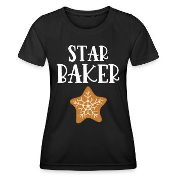 Baker Bakery Bakery Baking Gift - Women's Functional T-Shirt - black - Front - AI Model Female 172 light (172cm)