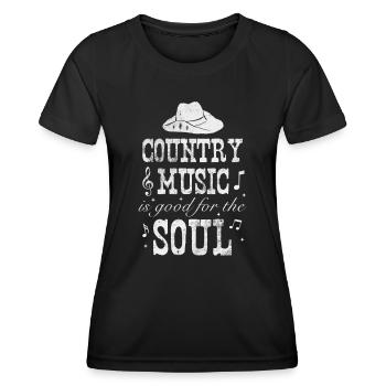 Country - Women's Functional T-Shirt - black - Front - AI Model Female 172 light (172cm)