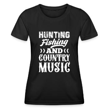 Cadeau de musique country country music - T-shirt sport Femme - noir - Devant - AI Model Female 172 light (172cm)