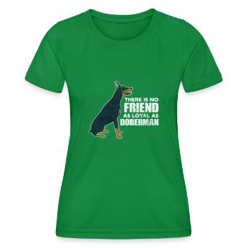 Doberman - Women's Functional T-Shirt - kelly green - Front - AI Model Female 172 dark (172cm)