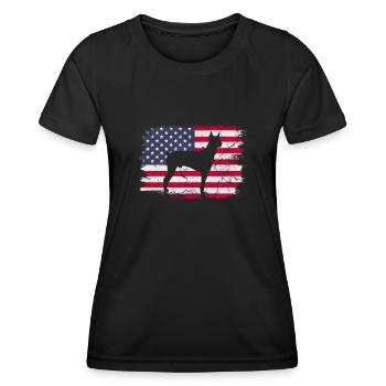Dobermann - Frauen Funktions-T-Shirt - Schwarz - Vorne - AI Model Female 172 light (172cm)